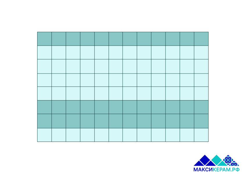 укладка фартука на кухне линиями